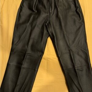 Vintage Unisex soft skin Black Leather Pants
